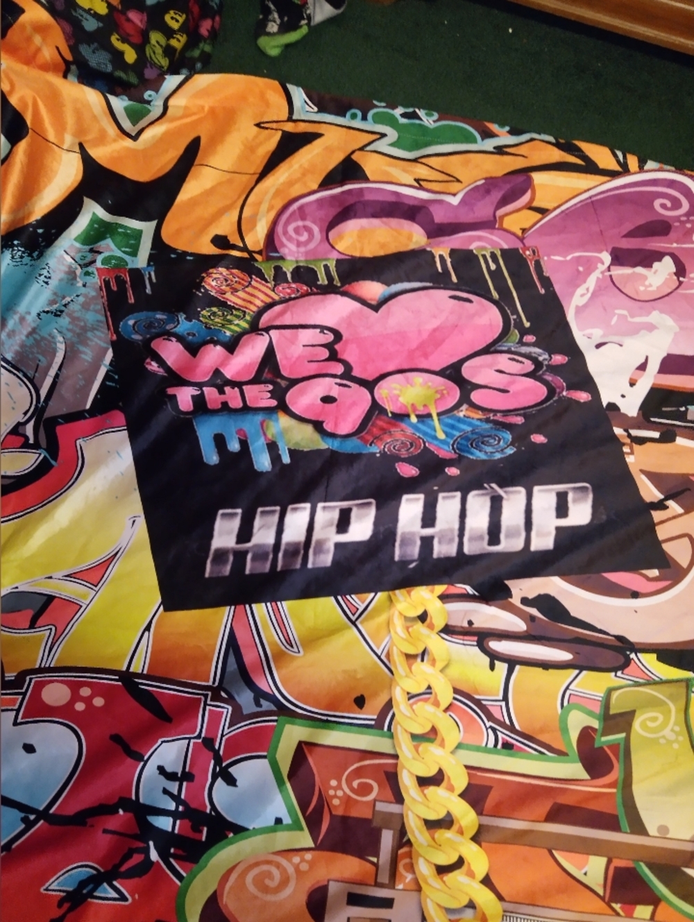 We 💗 The 90s Yo! Raps Graphic Hip Hop Cloth Wall Drop 7FtX5FT LIKE NEW
